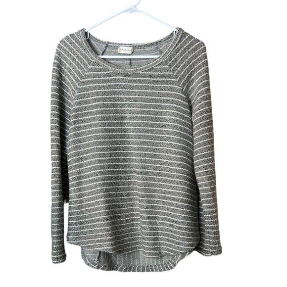 Altar'd State Long Sleep Metallic Stripe Sweater - Large - Picture 4 of 5